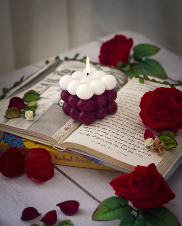Dartez Aromatic Bubble Candle Rose petals