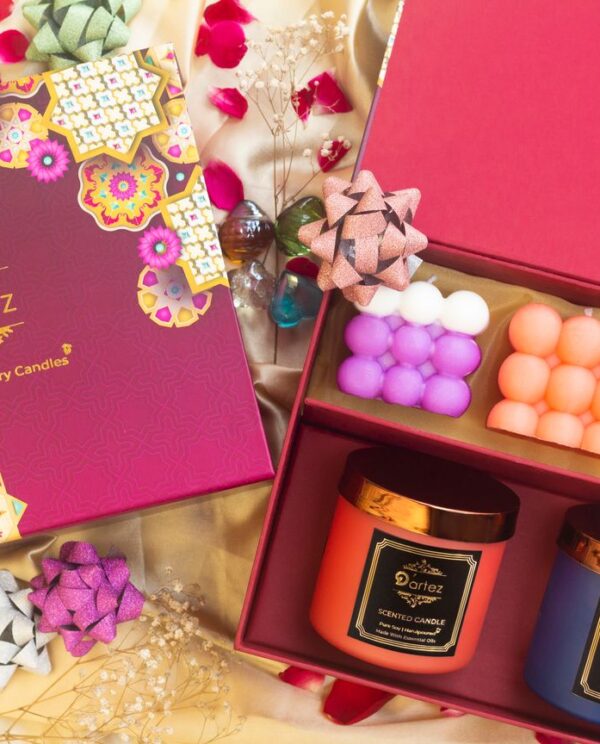Dartez Gift hamper with Bubble candles