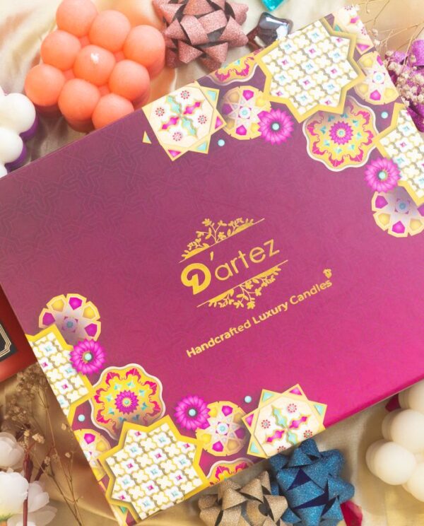 Dartez Gift hamper with Bubble candles