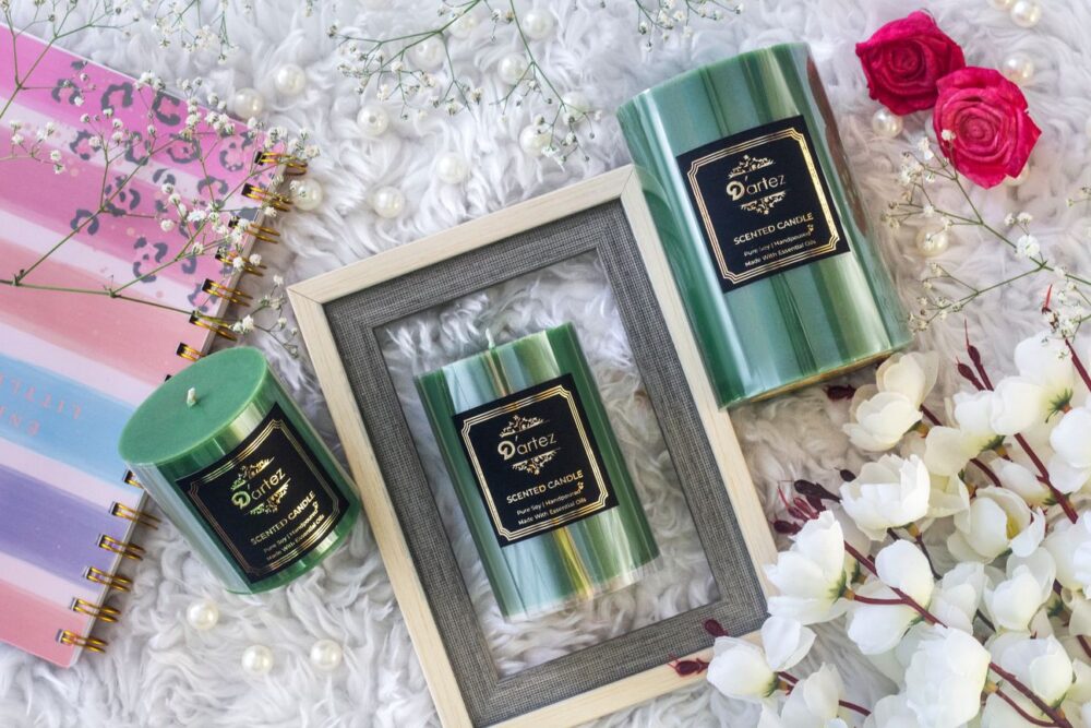 Dartez Aromatic Handmade Pillar Candle-Lemon and Lemon Grass