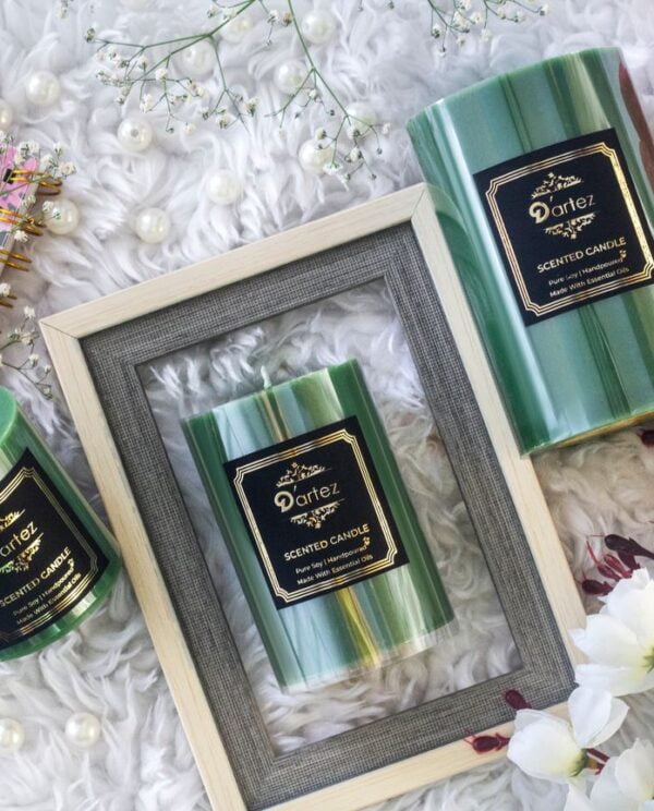 Dartez Aromatic Handmade Pillar Candle-Lemon and Lemon Grass