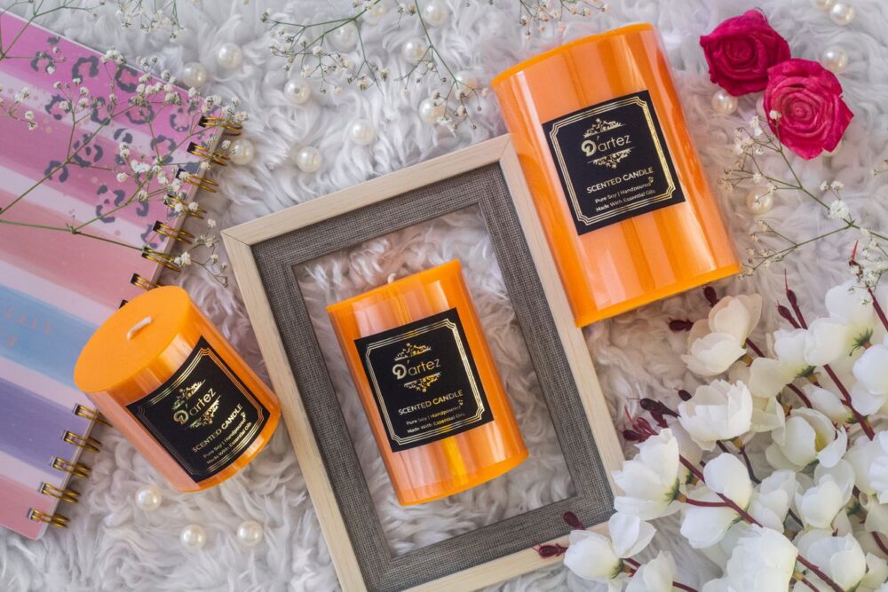 Dartez Aromatic Handmade Pillar Candle-Sweet Orange