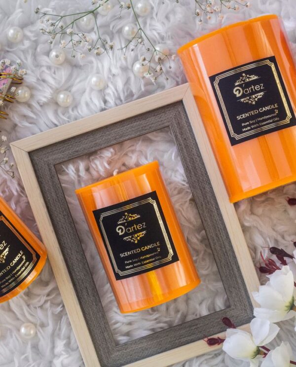 Dartez Aromatic Handmade Pillar Candle-Sweet Orange