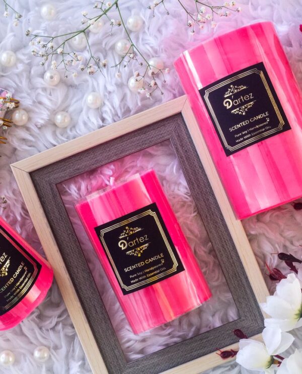 Dartez Aromatic Handmade Pillar Candle-Japanese Cherry Blossom