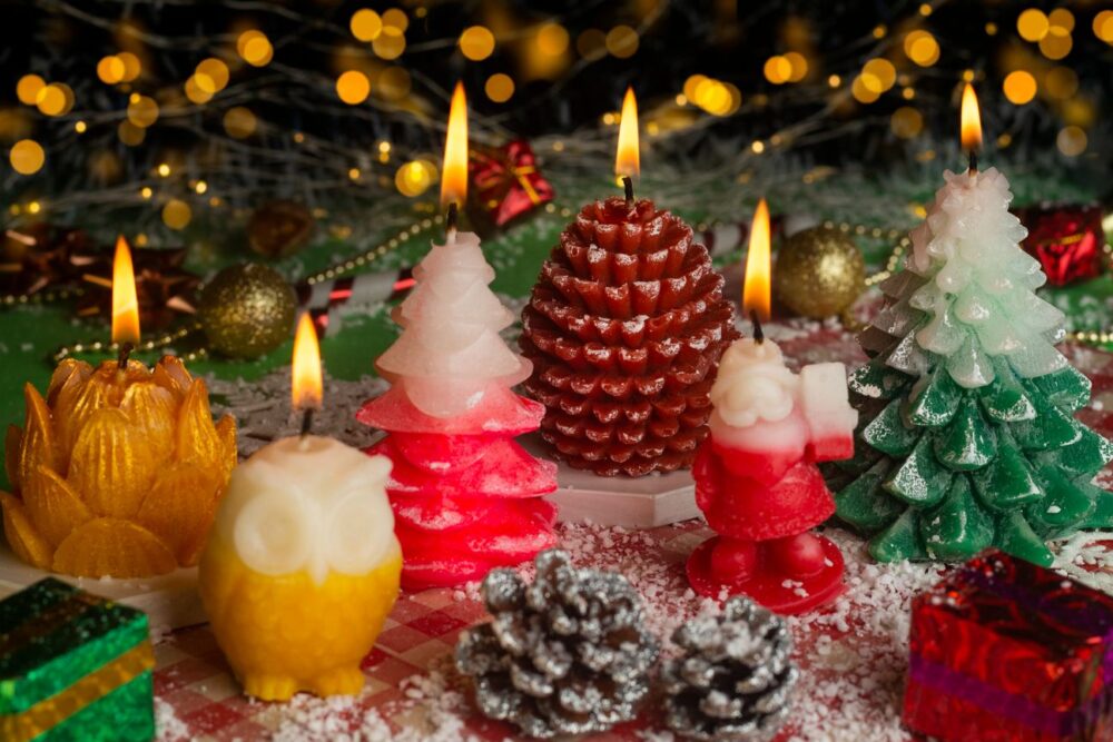 Christmas candles Pack (set of 6)