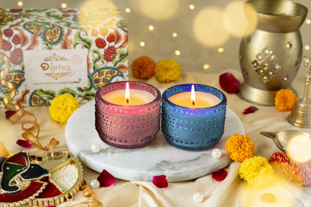 Dartez Crystal jar candles gift hamper 3