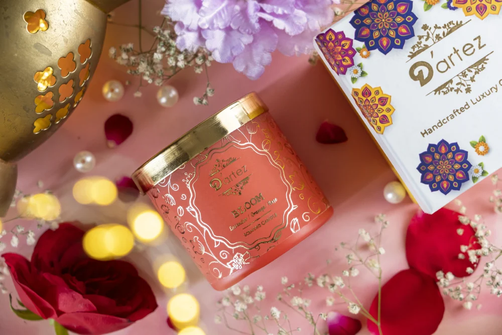 Dartez Mughal collection Bloom- Orange Lavender - Image 3